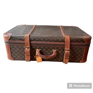 Louis Vuitton Stratos Travel Bag, Monogram Canvas Leather, Vintage.